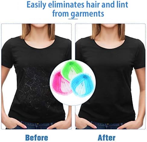 12 Pet Hair Remover Balls for Laundry: Reusable Washing Machine & Dryer Fur Catcher for Dog and Cat Hair on Clothes and Bedding