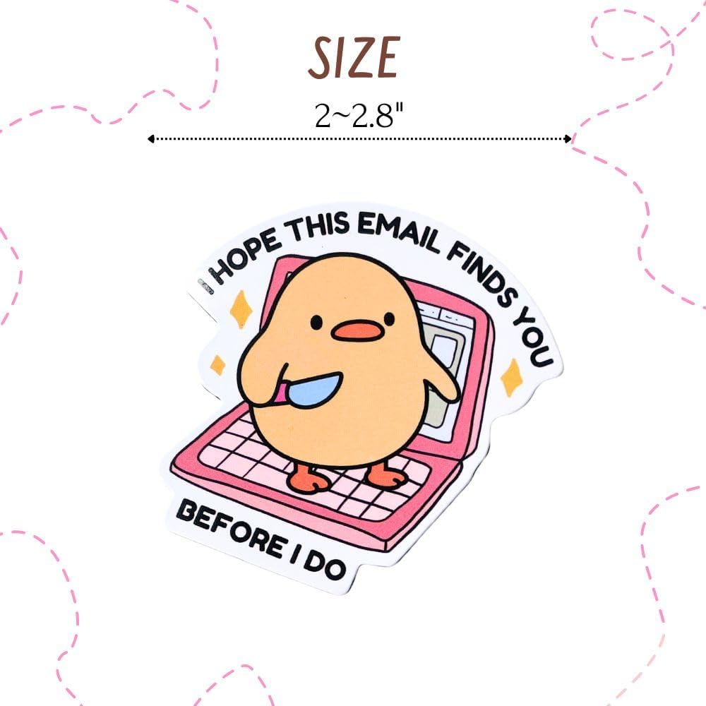 16PC Funny Work Magnets Cute Meme Fun Hilarious Witty Sarcastic Decor Goose Duck Skeleton Decorative Animal Accessories Kitchen Magnet for Refrigerator Locker Office Gifts for Coworkers Friends