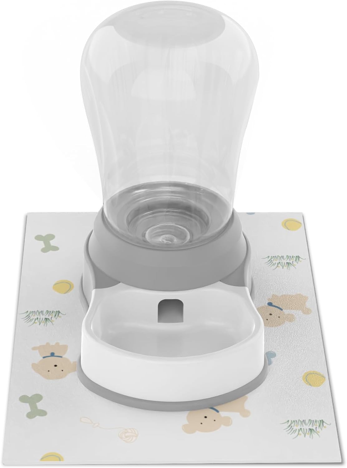 1.58 Gallon Automatic Dog Water Bowl Dispenser, Large Capacity Water Feeder for Cats and Dogs, BPA-Free, 1.58 Gallon Grey