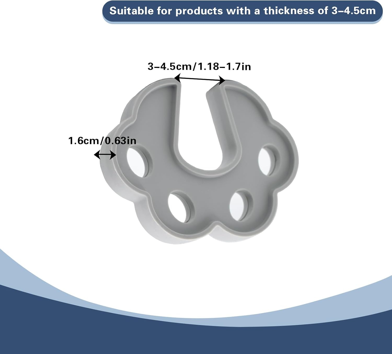 2 PCS Washing Machine Door Prop, Grey Silicone Front Load Washer Door Stopper Support for Household Dishwasher Dryer Laundry Door Open for Ventilation & Drying