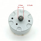 1pc Mini 500 Motor Standard RC500-KN/12500 6V 9V 12V 5800RPM Micro 32mm Diameter Round Motor 11T Gear for Sweeper Robot