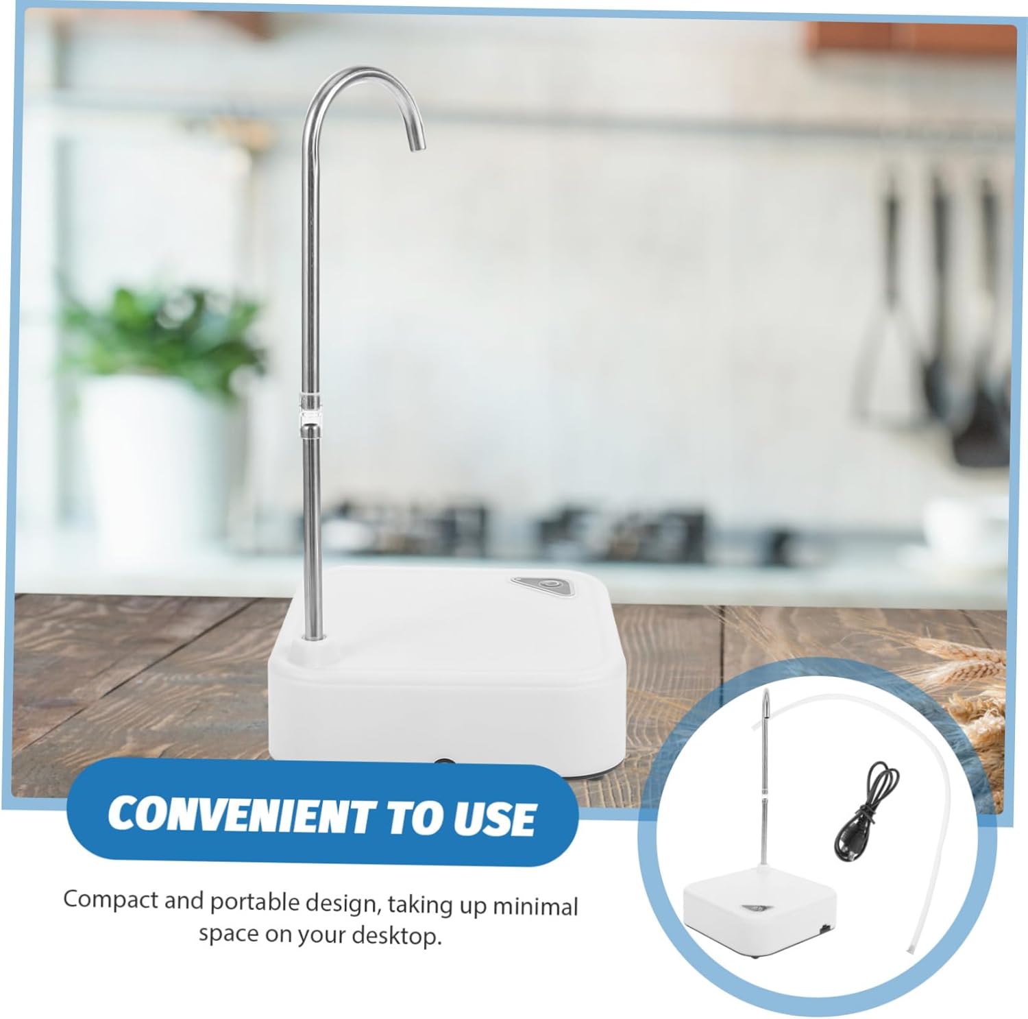 1pcs Electric Charging Water Pump Dispenser Portable Desktop Water Dispenser for Home Office and School