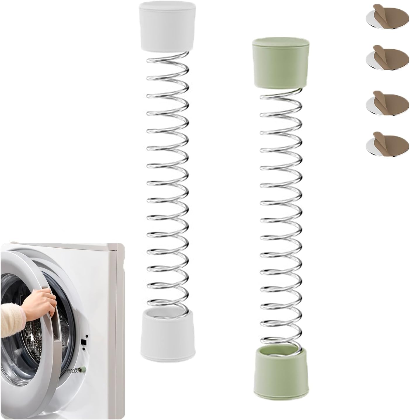 2 Pack Front Load Washer Door Prop Spring Magnetic Washing Machine Door Holder Keeper Stopper for Front-Load Washing Machines Compact Laundry Dryer Single Unit Keep Door Open Washer Drying