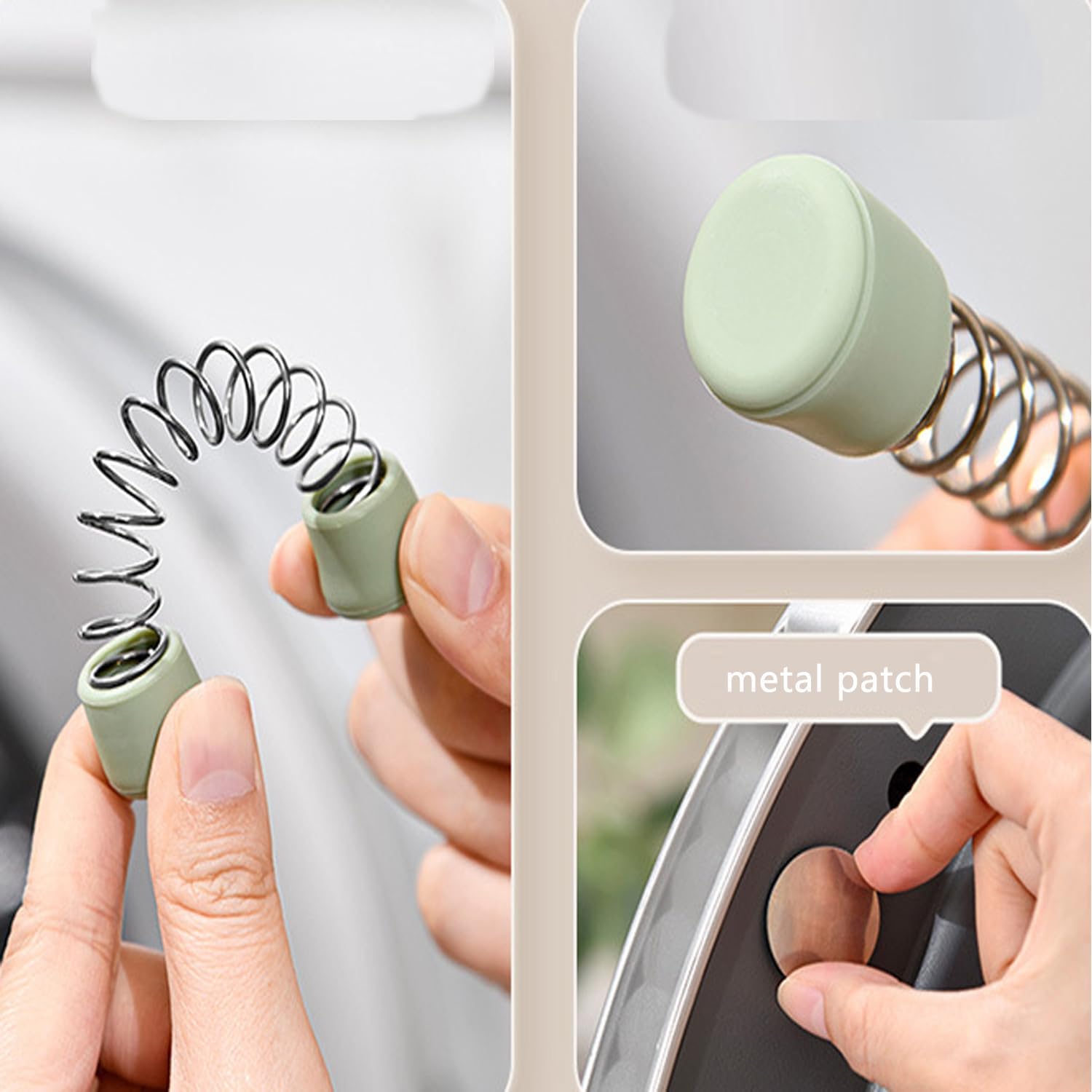 2 Pack Front Load Washer Door Prop Spring Magnetic Washing Machine Door Holder Keeper Stopper for Front-Load Washing Machines Compact Laundry Dryer Single Unit Keep Door Open Washer Drying