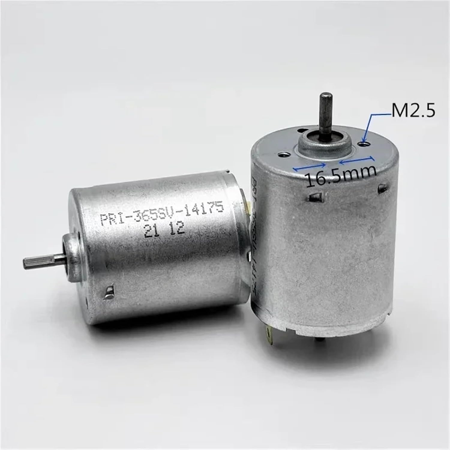 1pc Micro 365 Motor PRI-365SV-14175 Dual 2.3mm Shaft 12V 14.4V 18V 24V 10500RPM Mini 28mm Electric Motor DIY Home Sweeper Robot