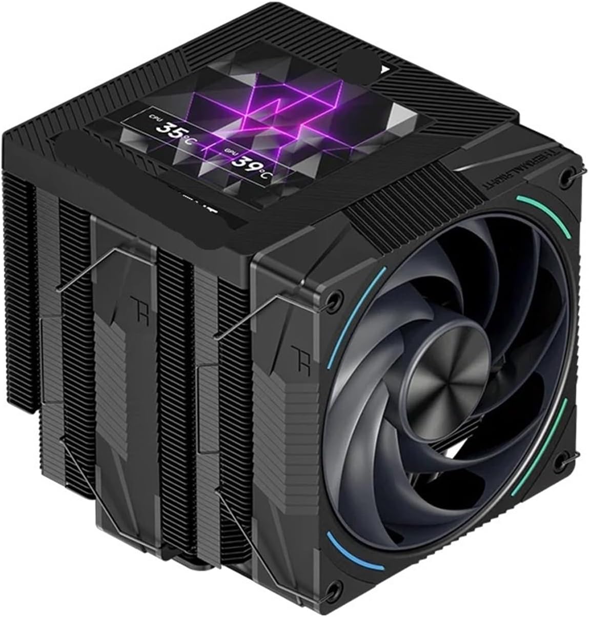 120 Dual-Tower Dual-Fan CPU Cooler with 3.95-inch LCD Display S1851/1700 AM5(PS120 Vision EVO_A-RGB)