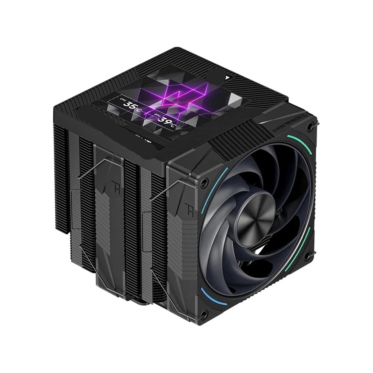 120 Dual-Tower Dual-Fan CPU Cooler with 3.95-inch LCD Display S1851/1700 AM5(PS120 Vision Snow_A-RGB)