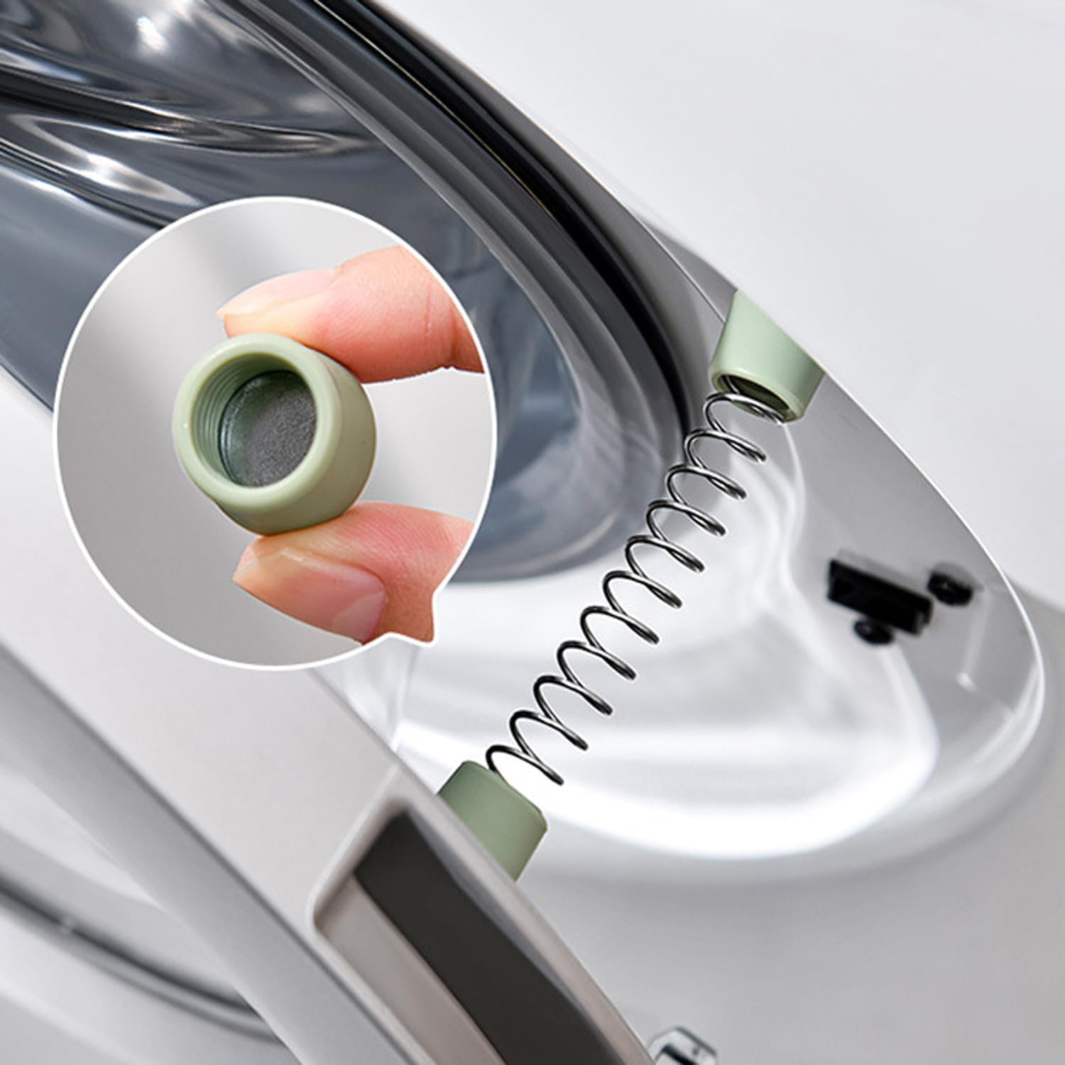 2 Pack Front Load Washer Door Prop Spring Magnetic Washing Machine Door Holder Keeper Stopper for Front-Load Washing Machines Compact Laundry Dryer Single Unit Keep Door Open Washer Drying