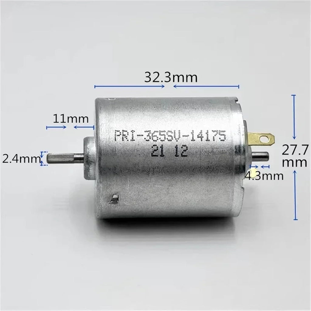 1pc Micro 365 Motor PRI-365SV-14175 Dual 2.3mm Shaft 12V 14.4V 18V 24V 10500RPM Mini 28mm Electric Motor DIY Home Sweeper Robot