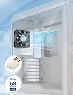 120mm x 38mm PWM 4Pin Computer Fan 12v DC Dual Ball Bearing Cooling Fan for CPU Server CPU Case mid-Tower Heat-Sink Desktop