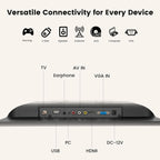 15.6 Inch Small Smart TV Full HD 1080P IPS,Compact Flat Screen Smart TV with Built-in APP,Digital ATSC Tuner,HDMI/USB/VGA Inputs,12V Car Charger Small Smart tv for Kitchen,Bedroom,RVs,Camper