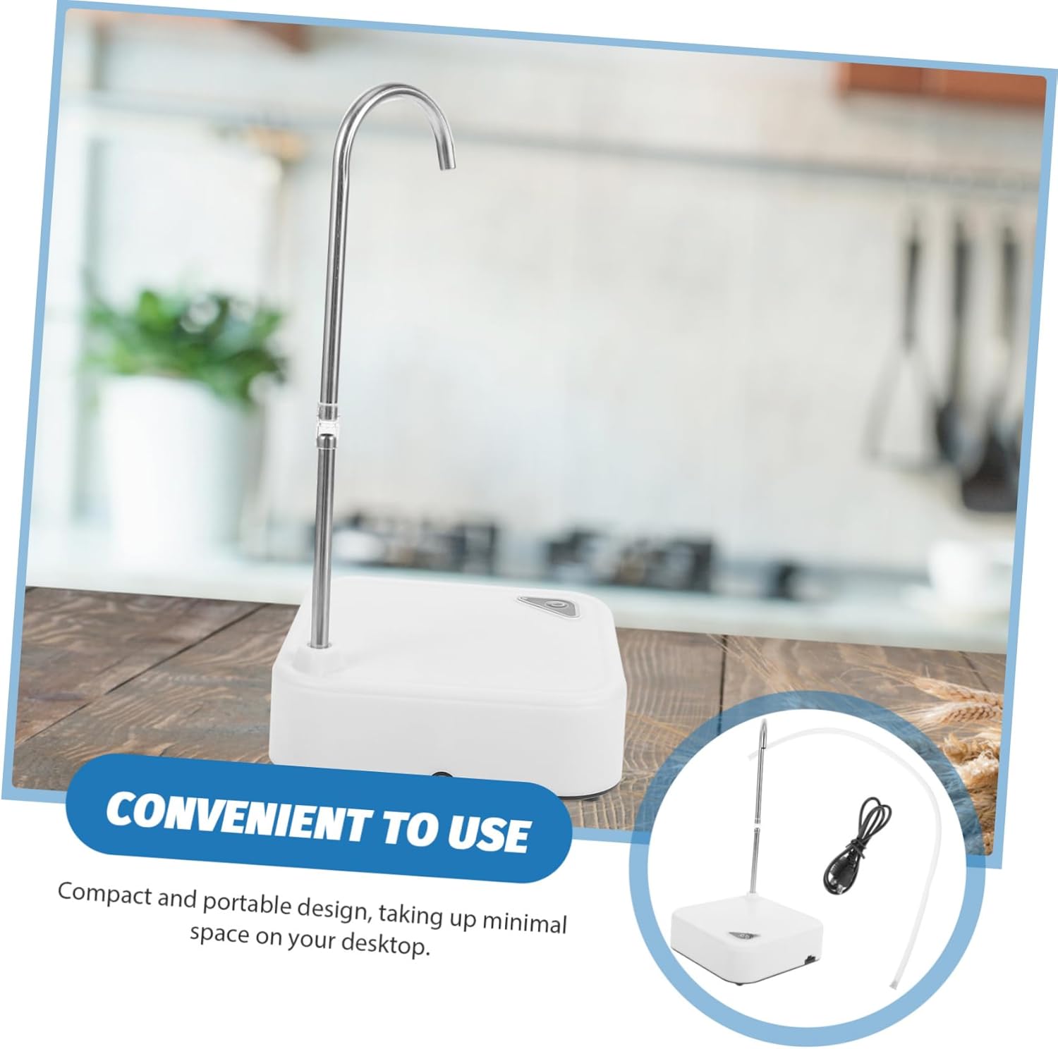 1pcs Electric Water Dispenser Pump for Bottles Smart Desktop Water Pump Automatic Hydration for Home Office School Material Quick Dispensing System