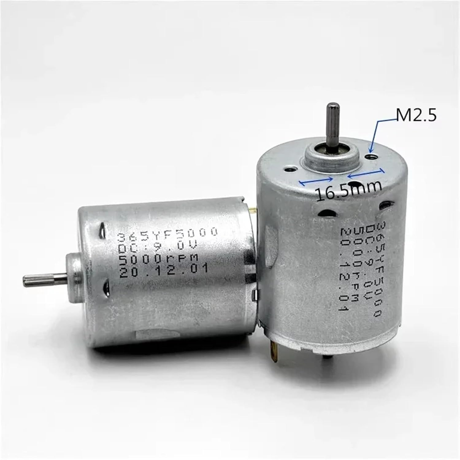 1pc Micro 365 Dual Shaft Motor RS-365 6V 9V 12V 14.4V 18V 24V 14200RPM Mini 28mm Electric Motor Knurled Shaft DIY Sweeper Robot