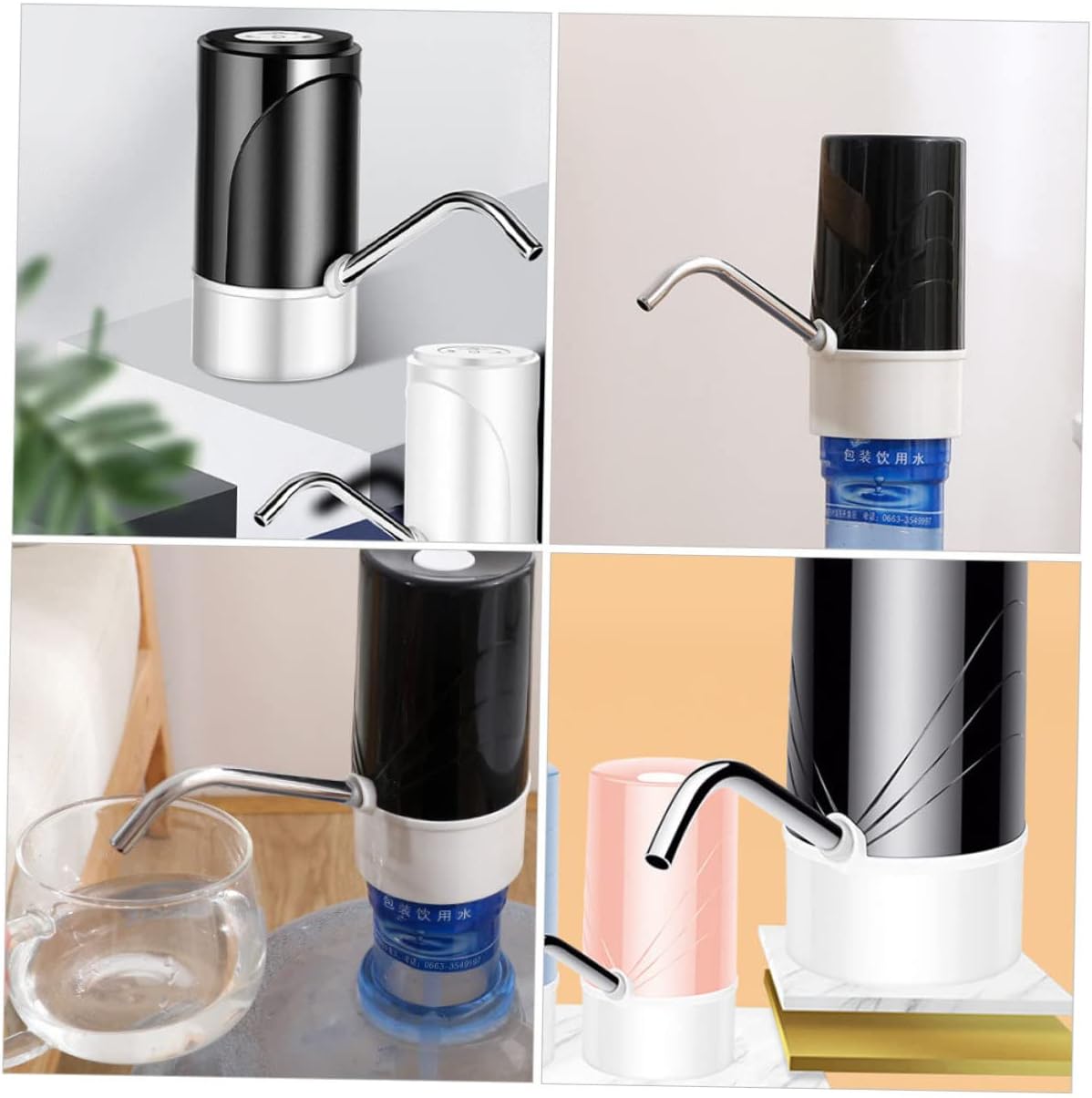 1pc USB Rechargeable Drinking Water Pump Electric Water Dispenser for Bottles Easy to Use Practical Food-Grade Hose for Home and Office