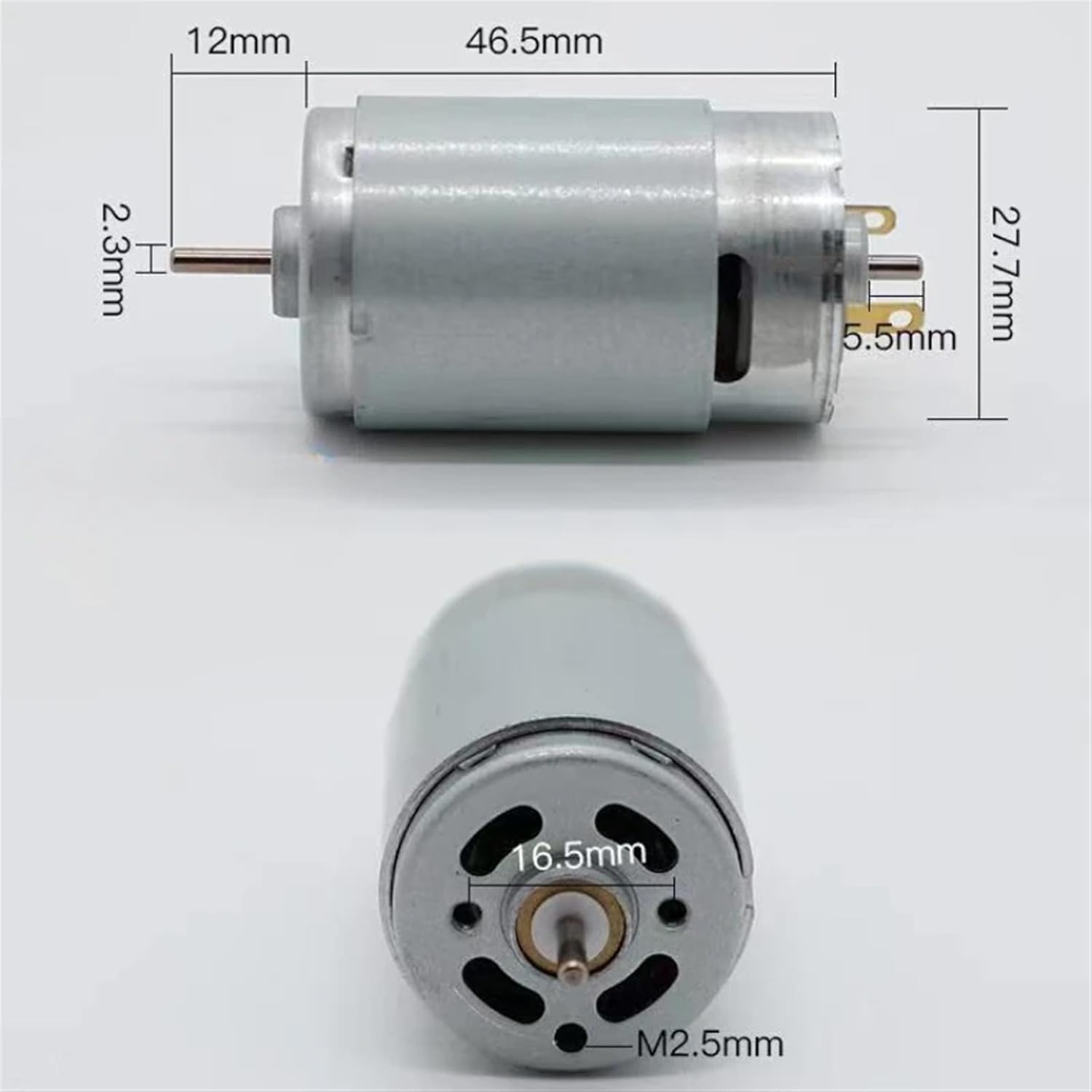 1PCS Micro Standard RP390-ST-20143 Carbon MotorDC 12V 14.4V 18V 24V 10250RPM Large Dual Shaft for Sweeper Robot Machine