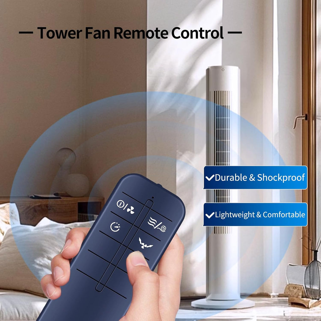 15VX2R03 New Replacement Remote Control fit for Holmes Tower Fan, 4 Button Fan Remote for 191495-000-000 HT38R HT38RB2 HTF3610AR HTF3606AR-BWM HT38R-U