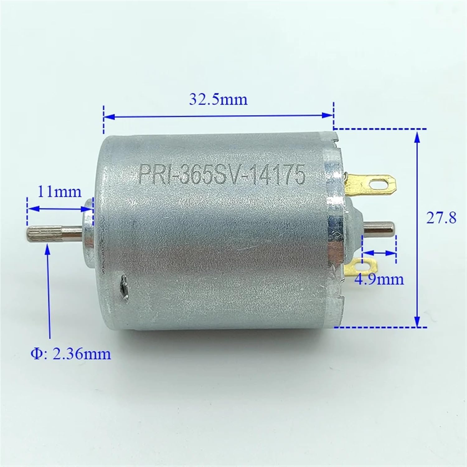 10PCS RS-365SV-14175 365 Motor Dual 2.3mm Shaft DC 12V 14.4V 18V 24V 10500RPM 28mm Electric Motor DIY Toy Sweeper Robot