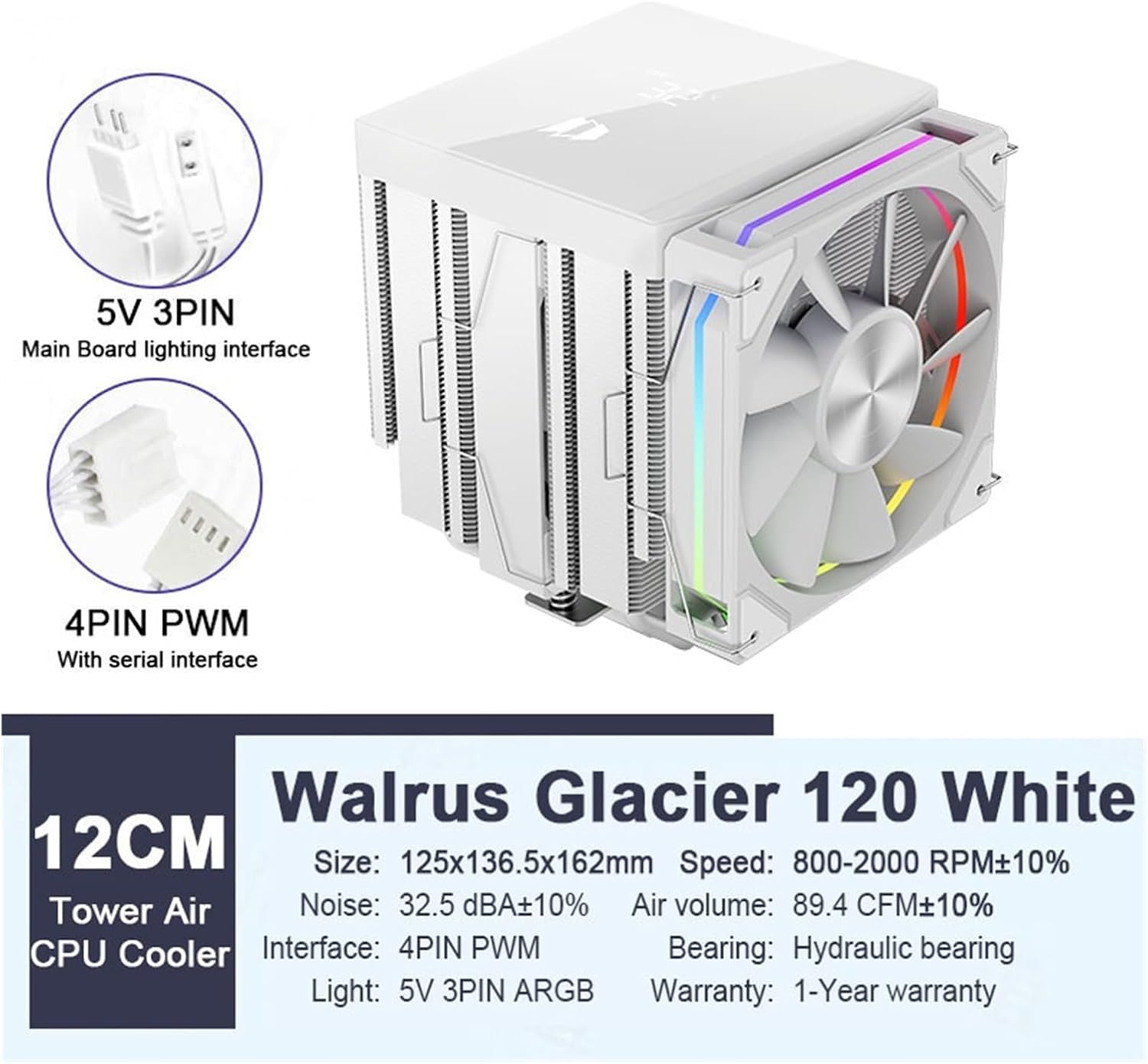 120 Digital Display 6 Copper Heat Pipes Dual Tower Dual Fan Tower Air CPU Cooler Support LGA1851 AM5(B1ACK_A-RGB)