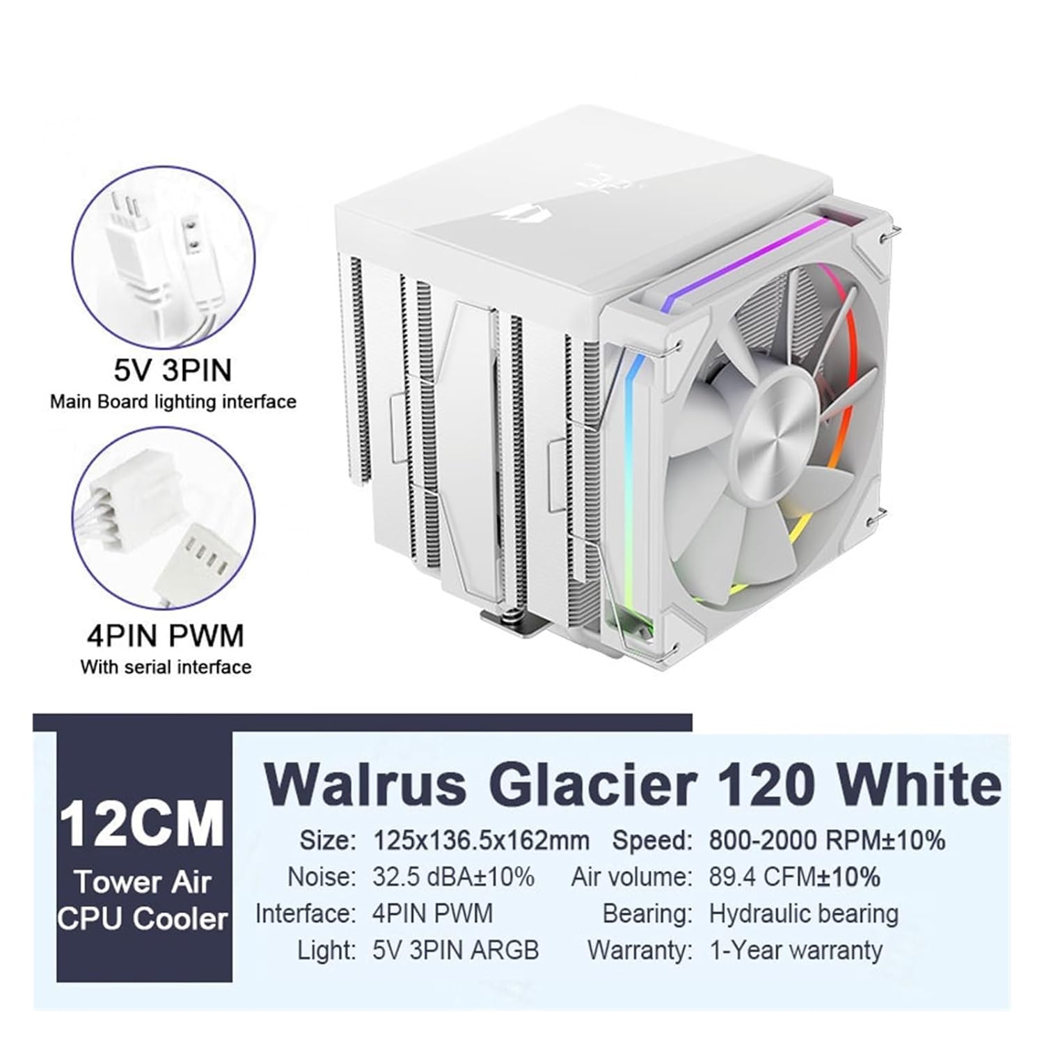 120 Digital Display 6 Copper Heat Pipes Dual Tower Dual Fan Tower Air CPU Cooler Support LGA1851 AM5(B1ACK_A-RGB)