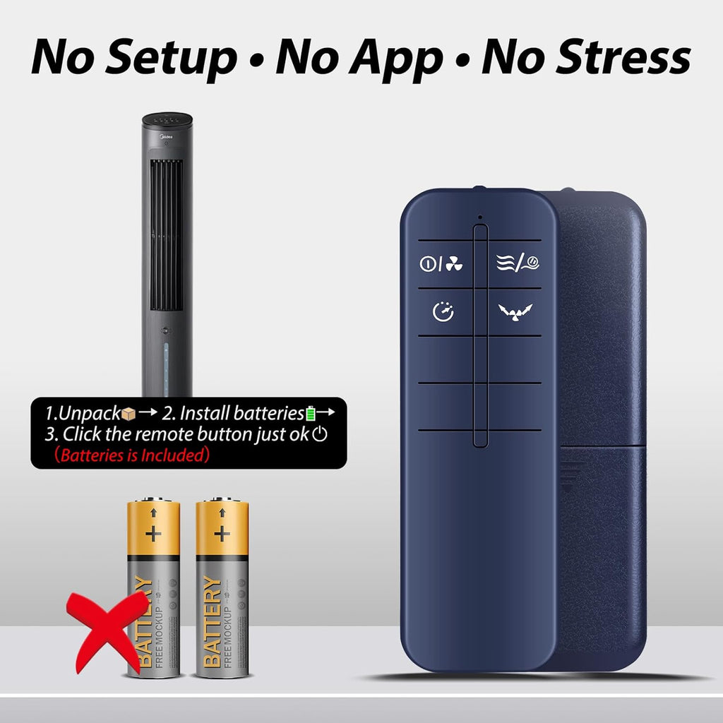 15VX2R03 New Replacement Remote Control fit for Holmes Tower Fan, 4 Button Fan Remote for 191495-000-000 HT38R HT38RB2 HTF3610AR HTF3606AR-BWM HT38R-U