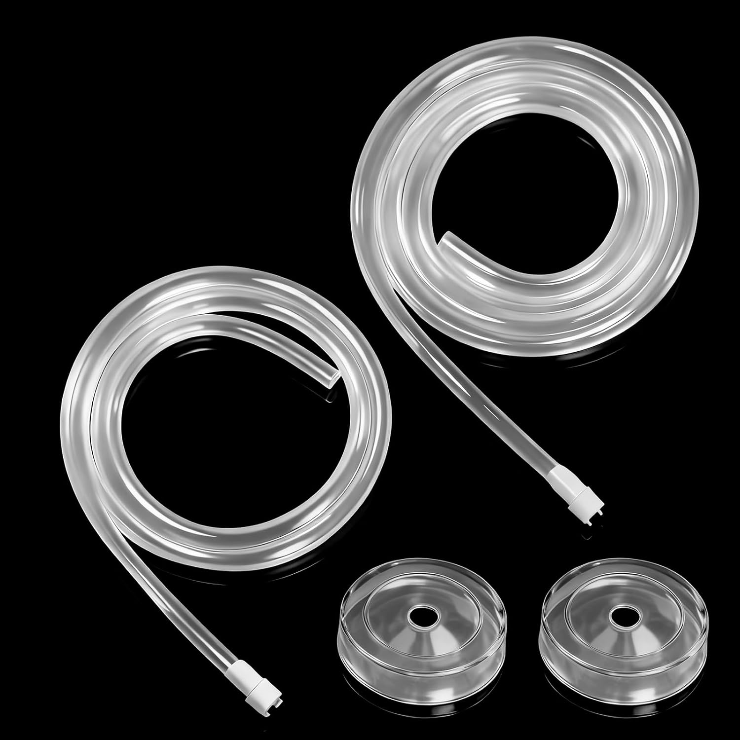 2 PCS Silicone Water Dispenser Hoses Replacement Hose for Electric 5 Gallon Water Bottle Pump (1/4"" ID Total 1M & 1.5M Lengths), Extended and Thickened Silicone Hose for Electric Water Bottle Pump