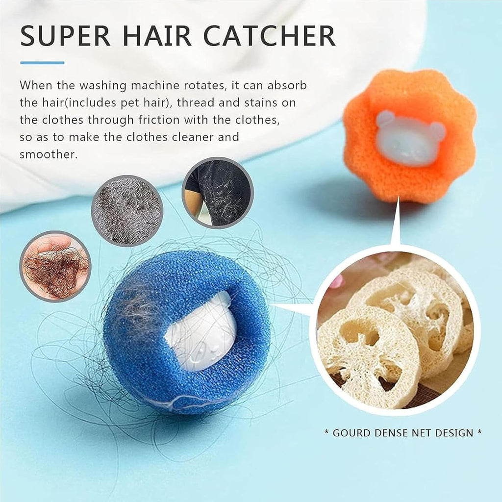10 Pcs Pet Hair Remover for Laundry, Washing Machine Hair Catcher, Dryer Balls for Clothing Dog Cat Pet Fur Remover (Orange+Blue)