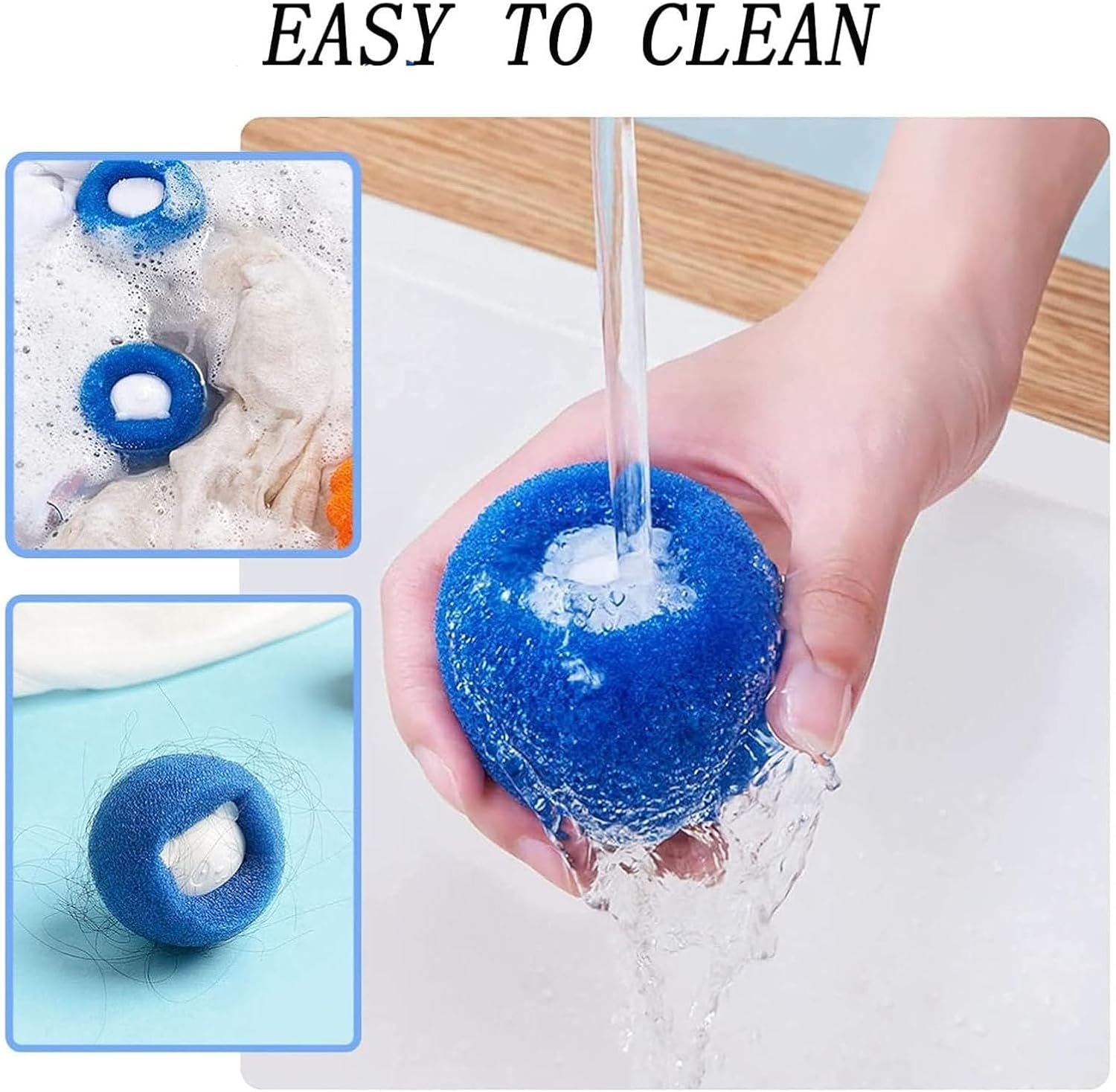 10 Pcs Pet Hair Remover for Laundry, Washing Machine Hair Catcher, Dryer Balls for Clothing Dog Cat Pet Fur Remover (Orange+Blue)