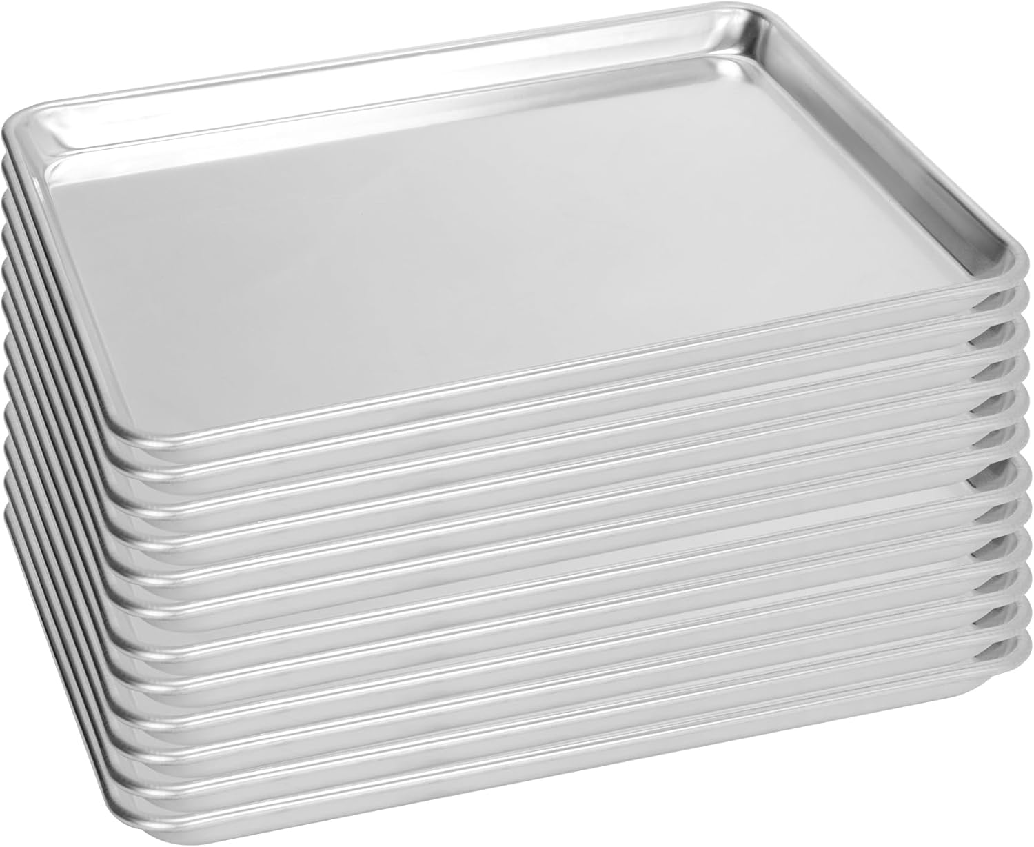 12 Pack Full Size Aluminum Perforated Baking Sheet Pan, 26"×18" Cookie Sheets For Oven in Bakery, Restaurant & Kitchen