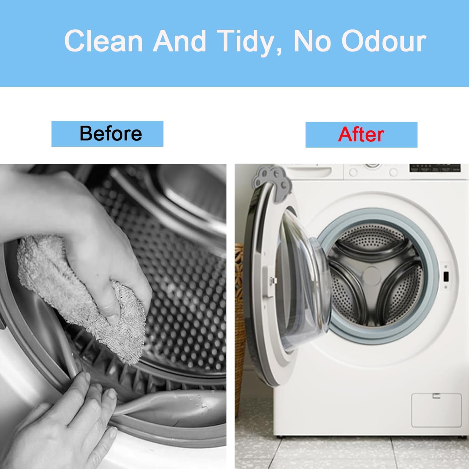 2 Pack Washing Machine Door Prop Open, Silicone Front Loader Washer Door Stopper Dryer Dishwasher Laundry Door Holder Washer and Dryer Accessories