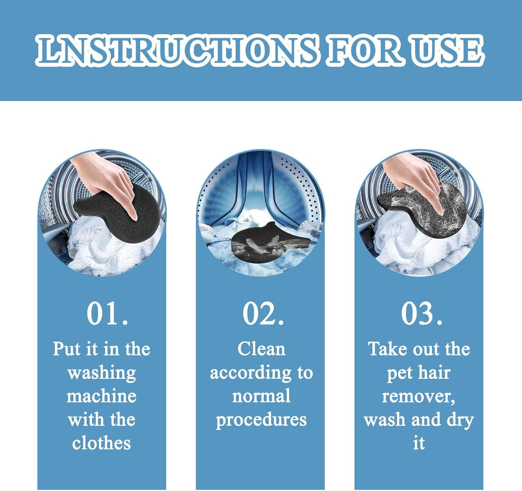 10 Pack Pet Hair Remover for Laundry, Reusable Pet Hair Catcher for Washing Machine, Wet and Dry Use Pet Lint Catcher, for Washer, Dryer, Bedding, Clothes