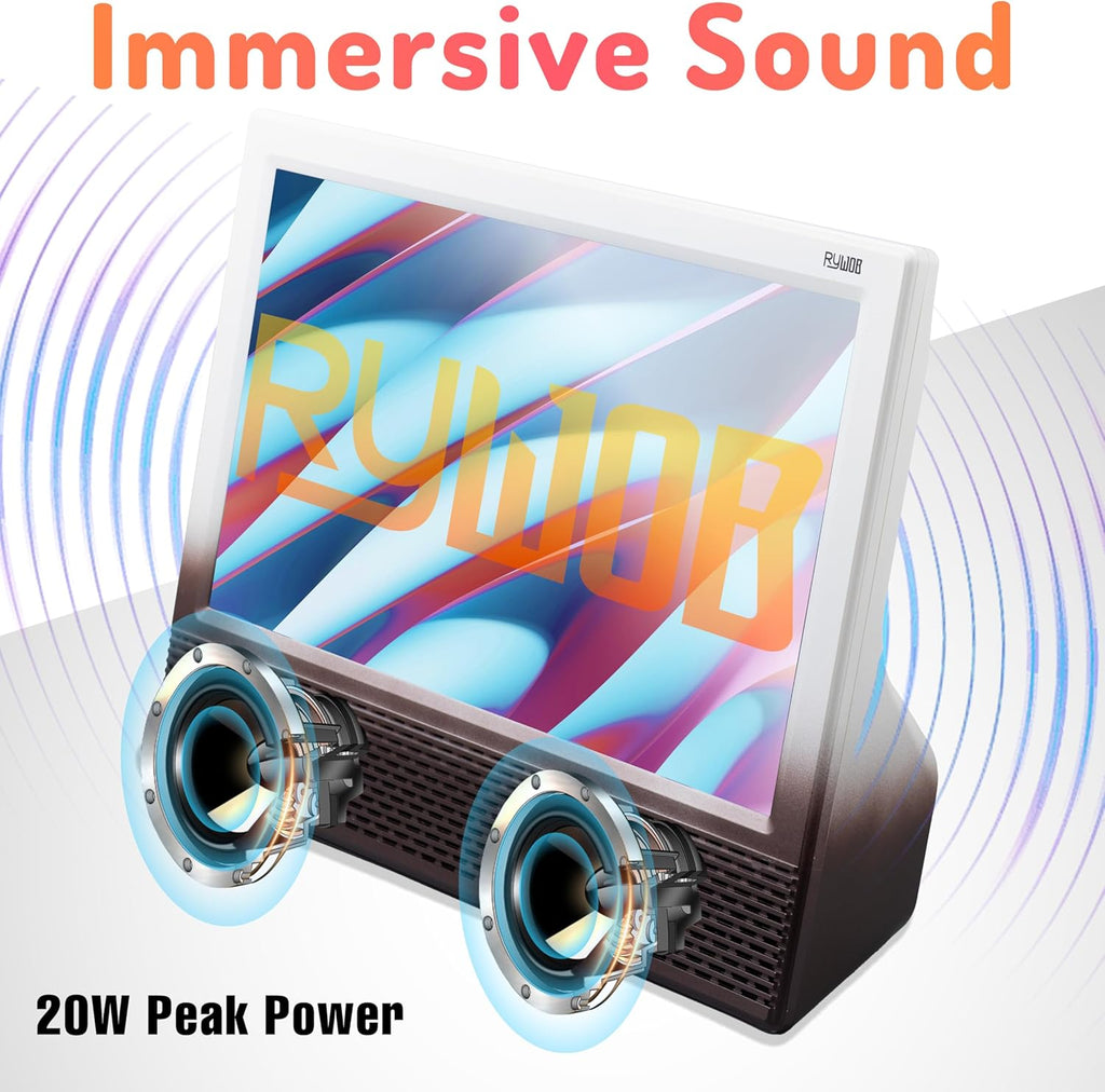 14’’ Portable TV with Antenna,Built-in 8800mAh Rechargeable Battery,ATSC Digital Television with HDMI/USB/TF Card Ports,Stero Speakers TV for Camping,Kitchen,Car