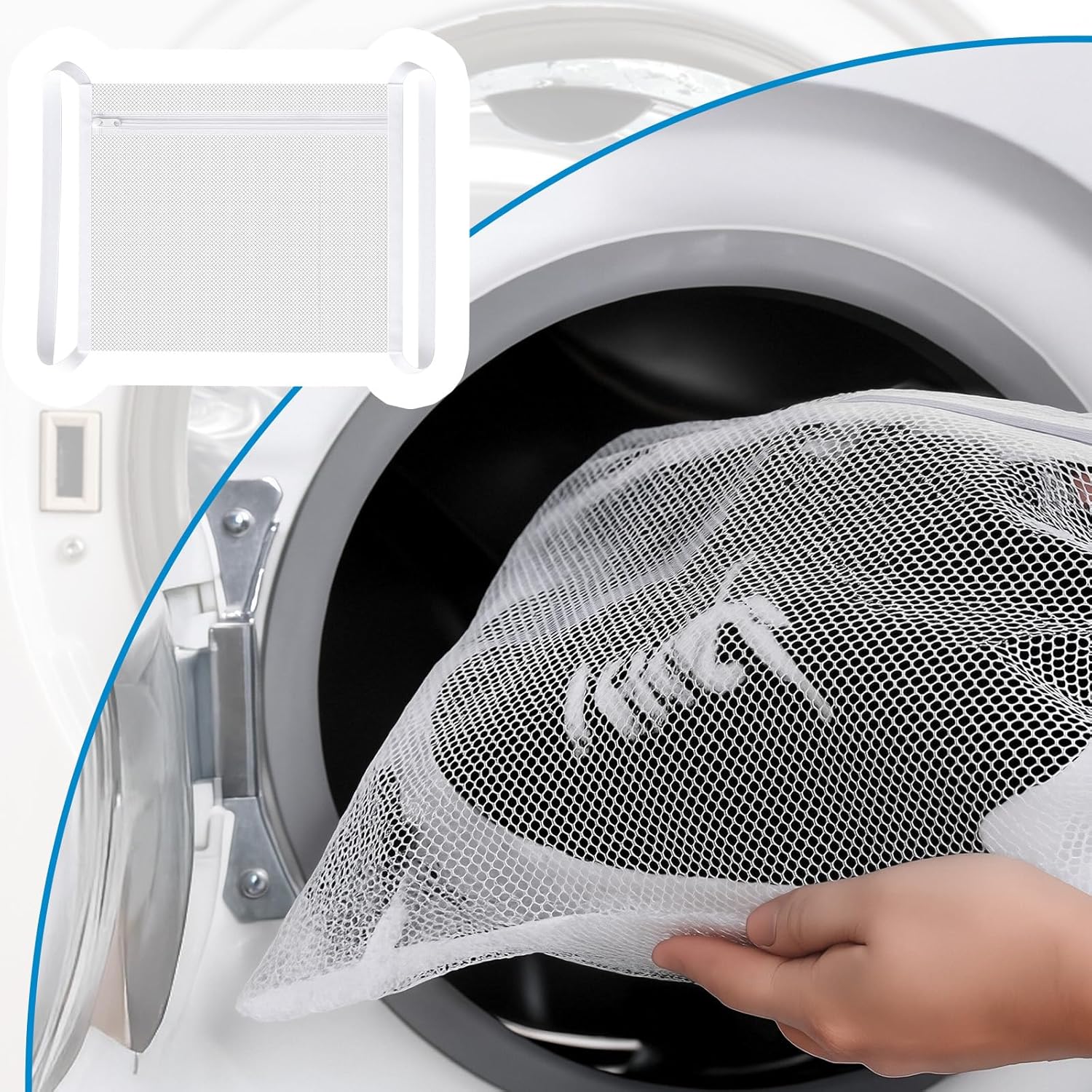 2 Pack Mesh shoe bag for washing machine,15X16.5'' Laundry Shoes Bag for Washer, Reusable Shoe Dryer Bags for Sneakers Washing, Shoes Laundry Bags for Home & Travel