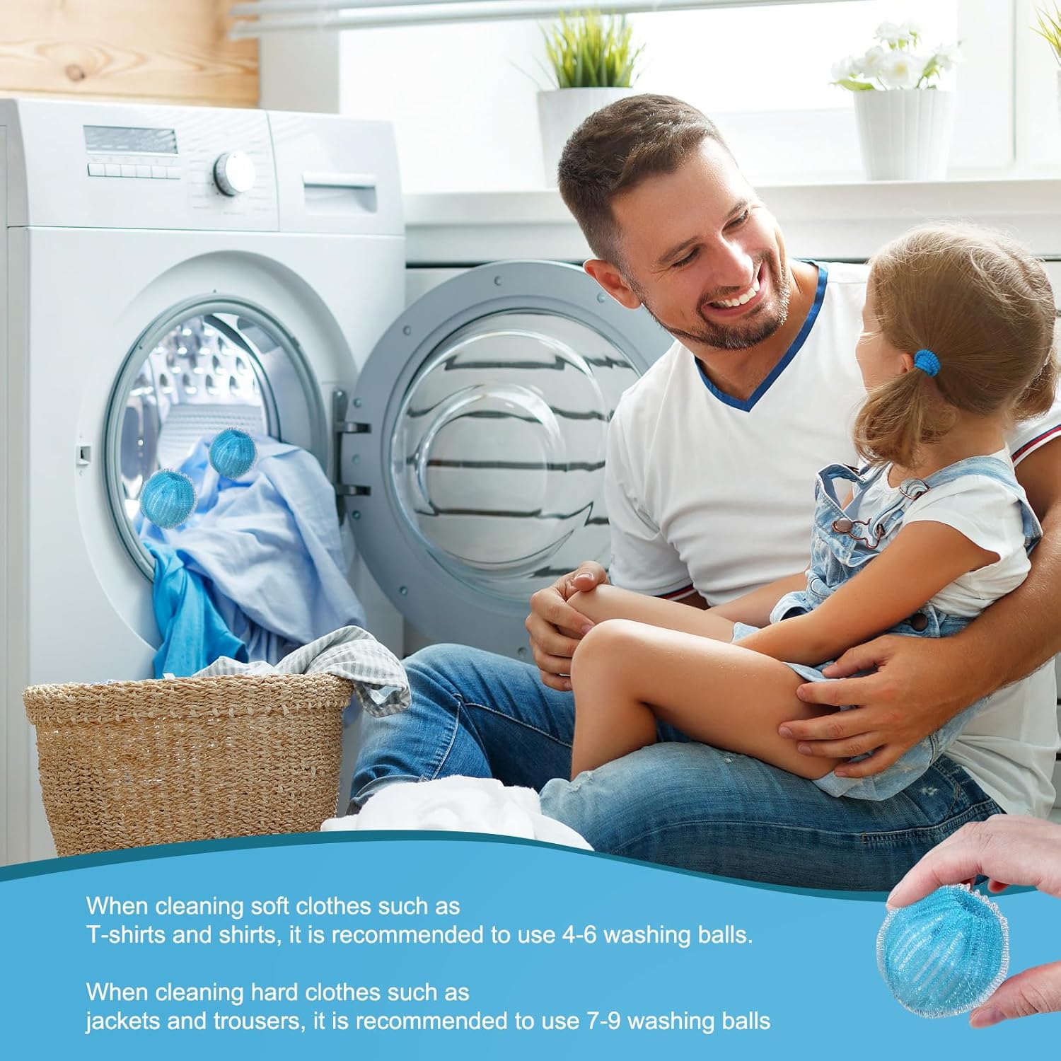 12 PCS Pet Hair Remover for Laundry, Reusable Dog & Cat Hair Remover for Laundry, Laundry Pet Hair Catcher for Clothes, Bedding, Won’t Damage Fabrics (Blue)